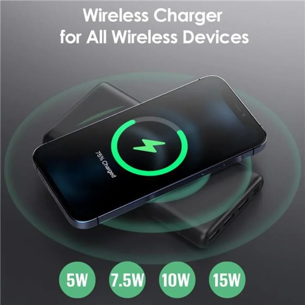 Wireless Portable Charger Power Bank, 33800mAh 15W Fast Wireless Charging